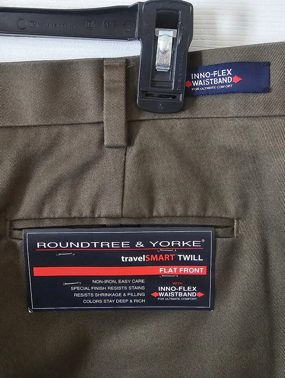 Roundtree & Yorke NWT Travel Smart Classic Fit Flat Front dress pants 40x30
